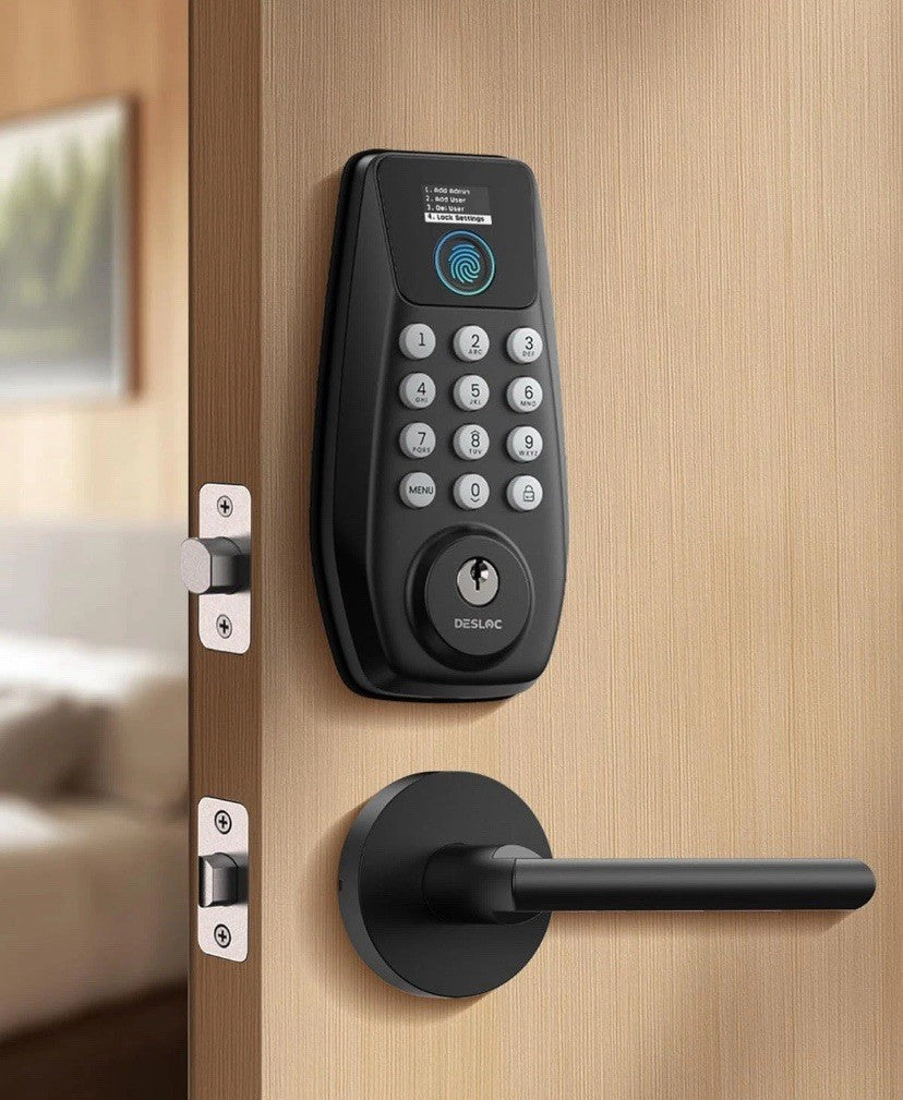 Desloc C110 Keyless Entry Fingerprint Smart Lock with Lever Set/Smart Screen