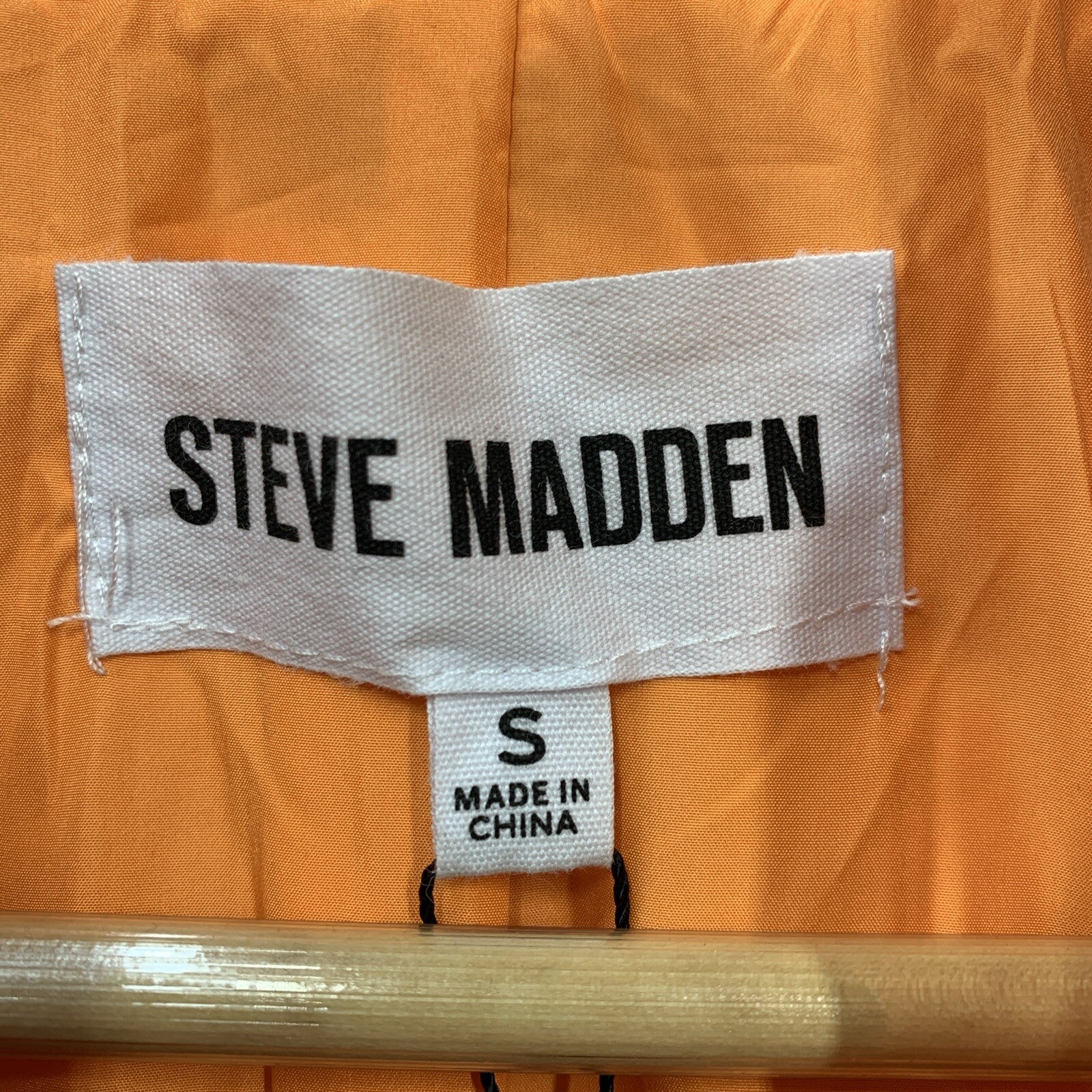 Steve Madden Kaira Blazer Women's Medium Bright Orange Lined Suit Jacket Size S