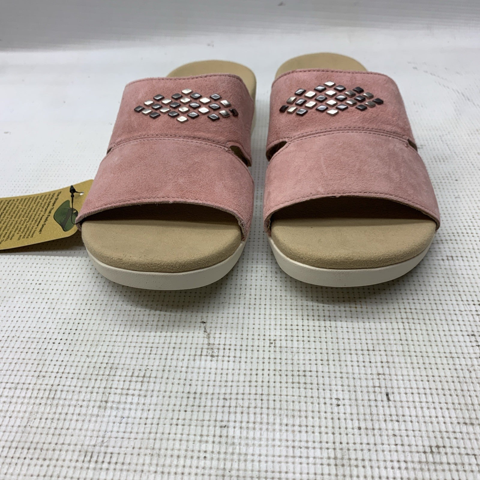 Spenco Women's Twilight Stud Slide Sandal Slip On Size 8B Coral Cloud Open Toe
