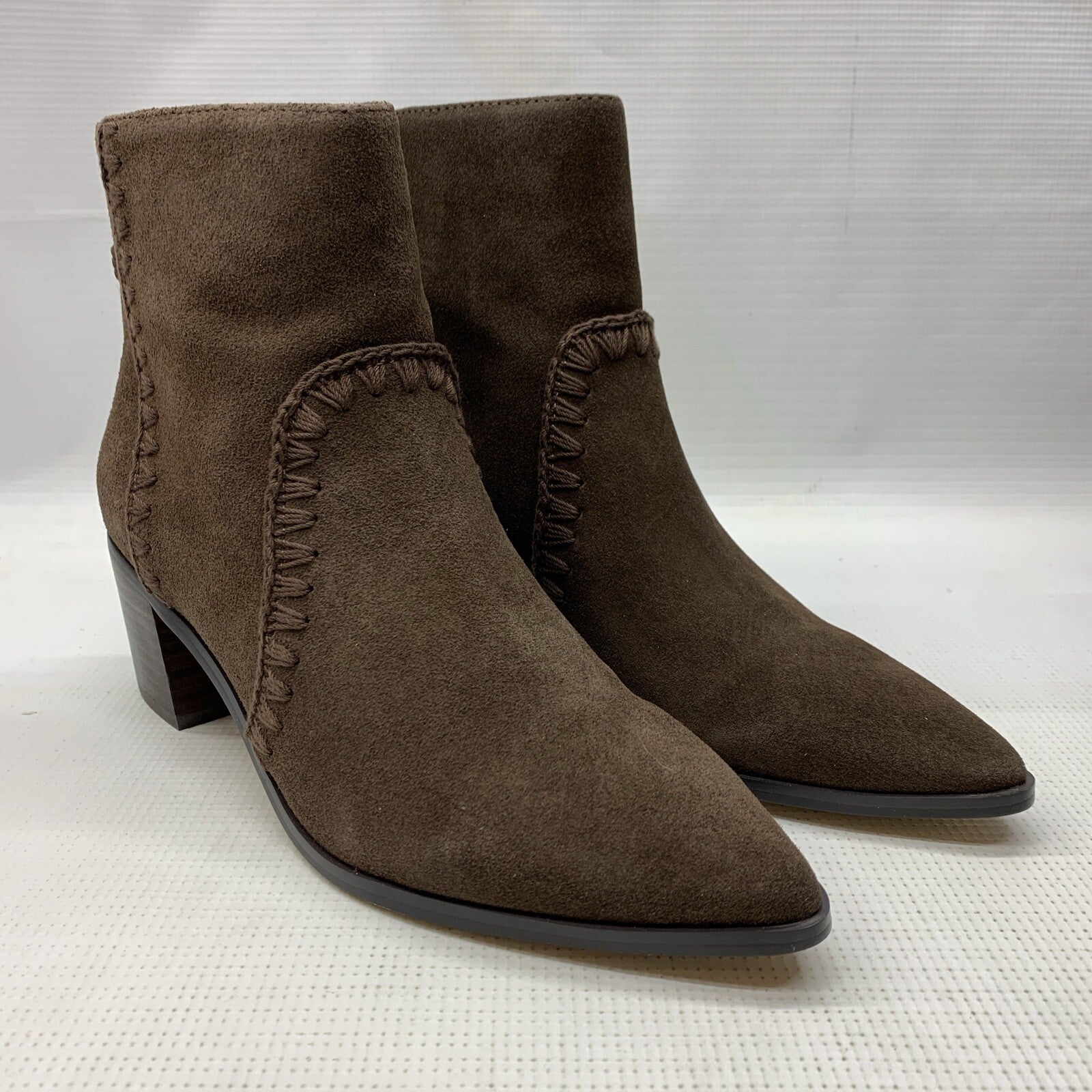 Sanctuary Women's Refine Ankle Boots Brown 552301 Size 7M Pull-on Block Heel