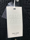 GRACE KARIN Women's Fringed Cardigan 2025 Boho Hollowed Out Top Size M Black