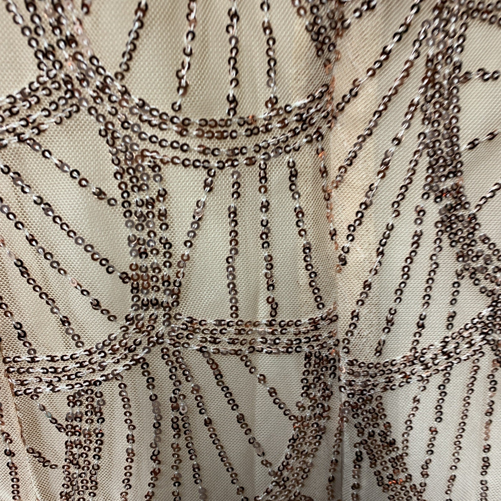 Gold women's sequin dress by Grace Karin, formal mother of the bride gown, size 18, suitable for wedding and special occasions.