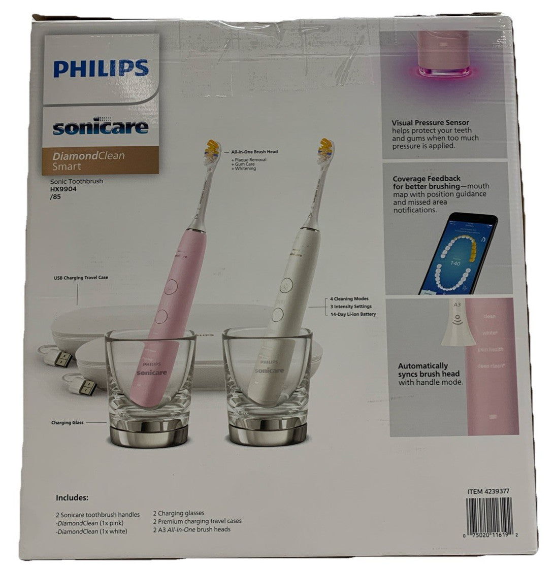 Philips Sonicare HX9904/85 DiamondClean Power Toothbrush Visual Pressure Sensor