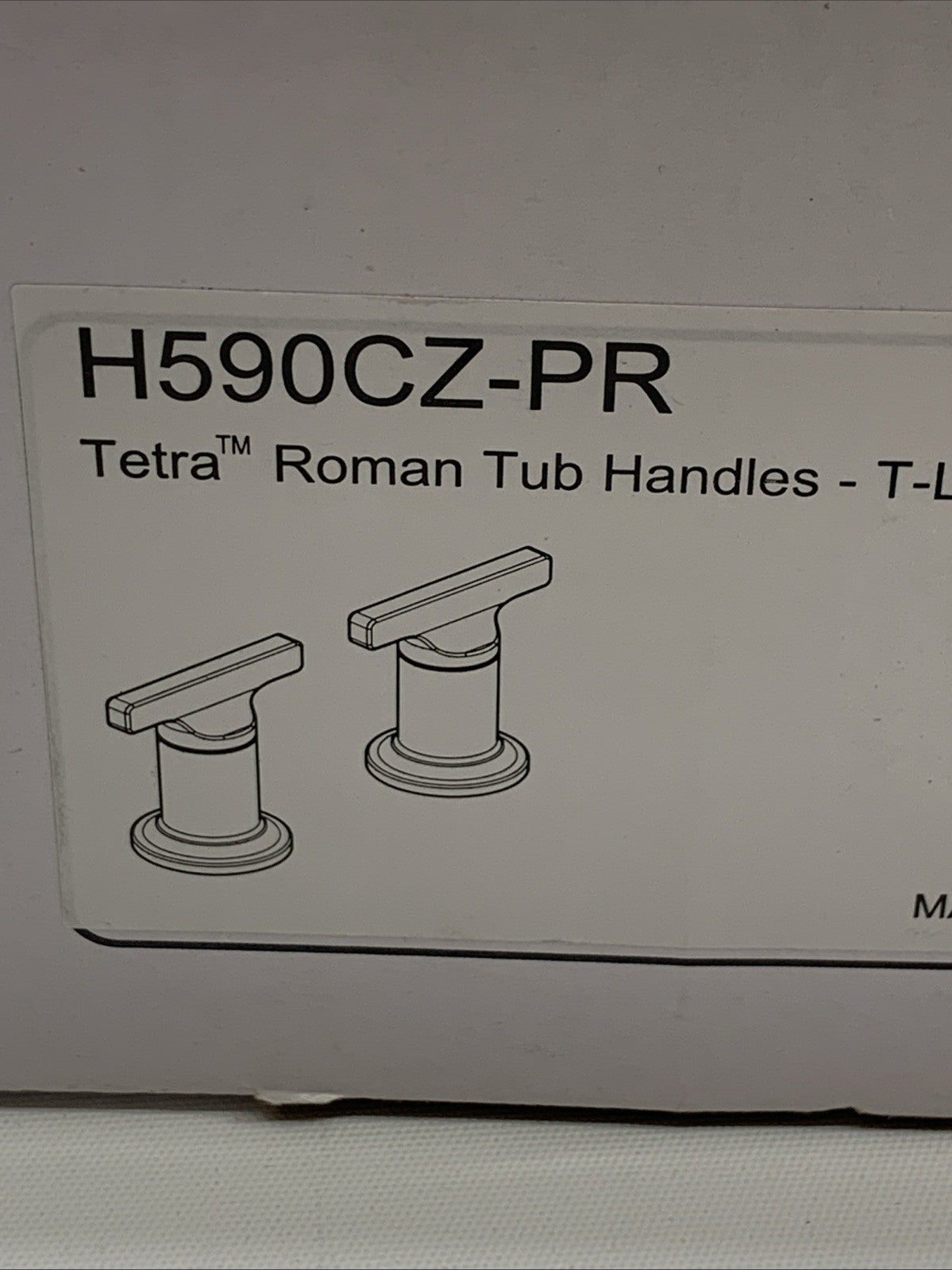 Delta H590CZ-PR Tetra Roman Tub Handles - T-Lever - Lumicoat Champagne Bronze