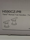 Delta H590CZ-PR Tetra Roman Tub Handles - T-Lever - Lumicoat Champagne Bronze
