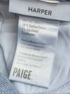 Paige Harper Ankle Jeans Women's Blue High Rise Wide Leg Size 34 Long Pants