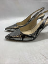 Jessica Simpson Women's Souli Sling Back Lux Metal Snake Heel Size 7 Chrome
