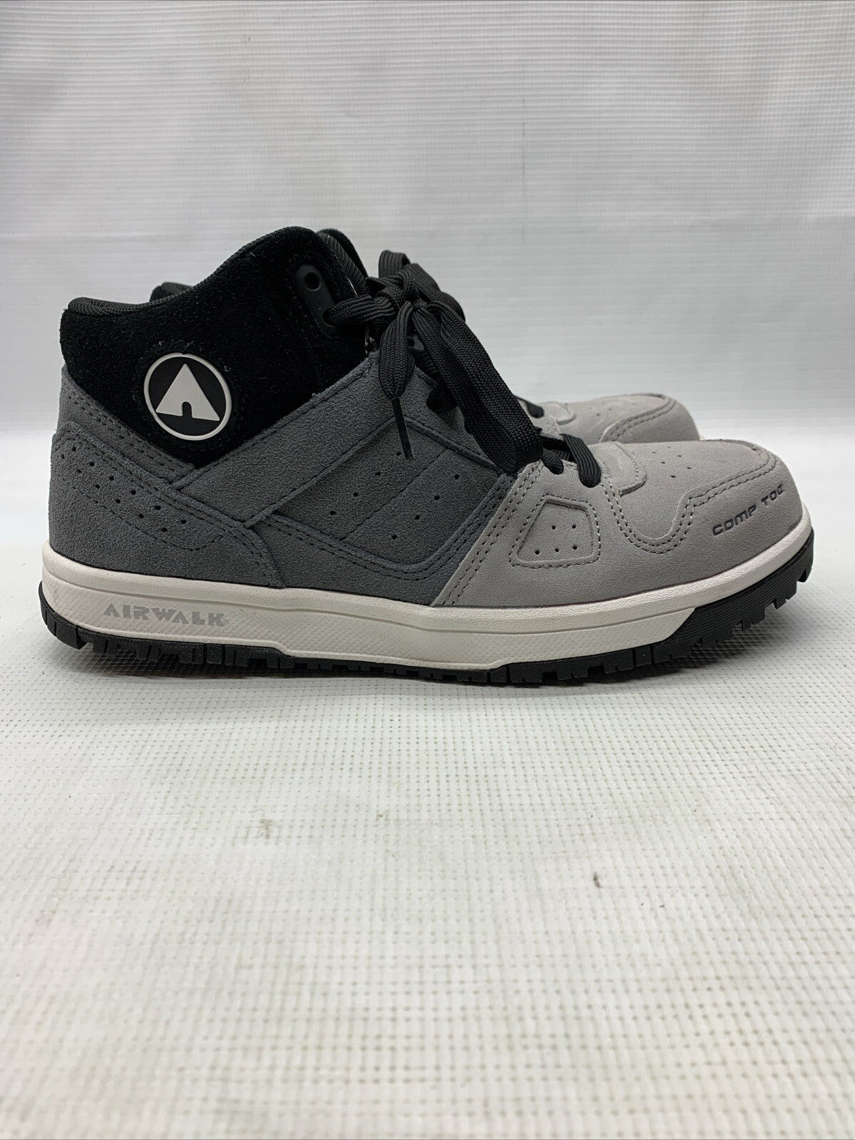 Airwalk Safety Mens Mongo Mid Composite Toe 8.5EE Work Boot Grey/White AW6351
