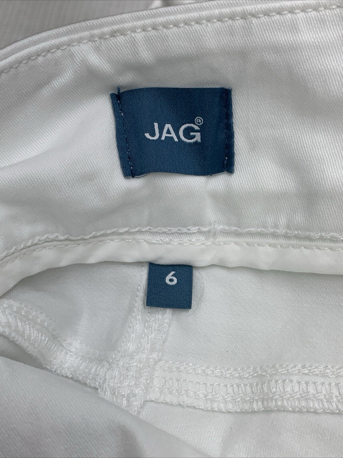 Jag Jeans Women's Amelia Pull-On Slim Ankle Jean Riviera Size 6 White Long Pants