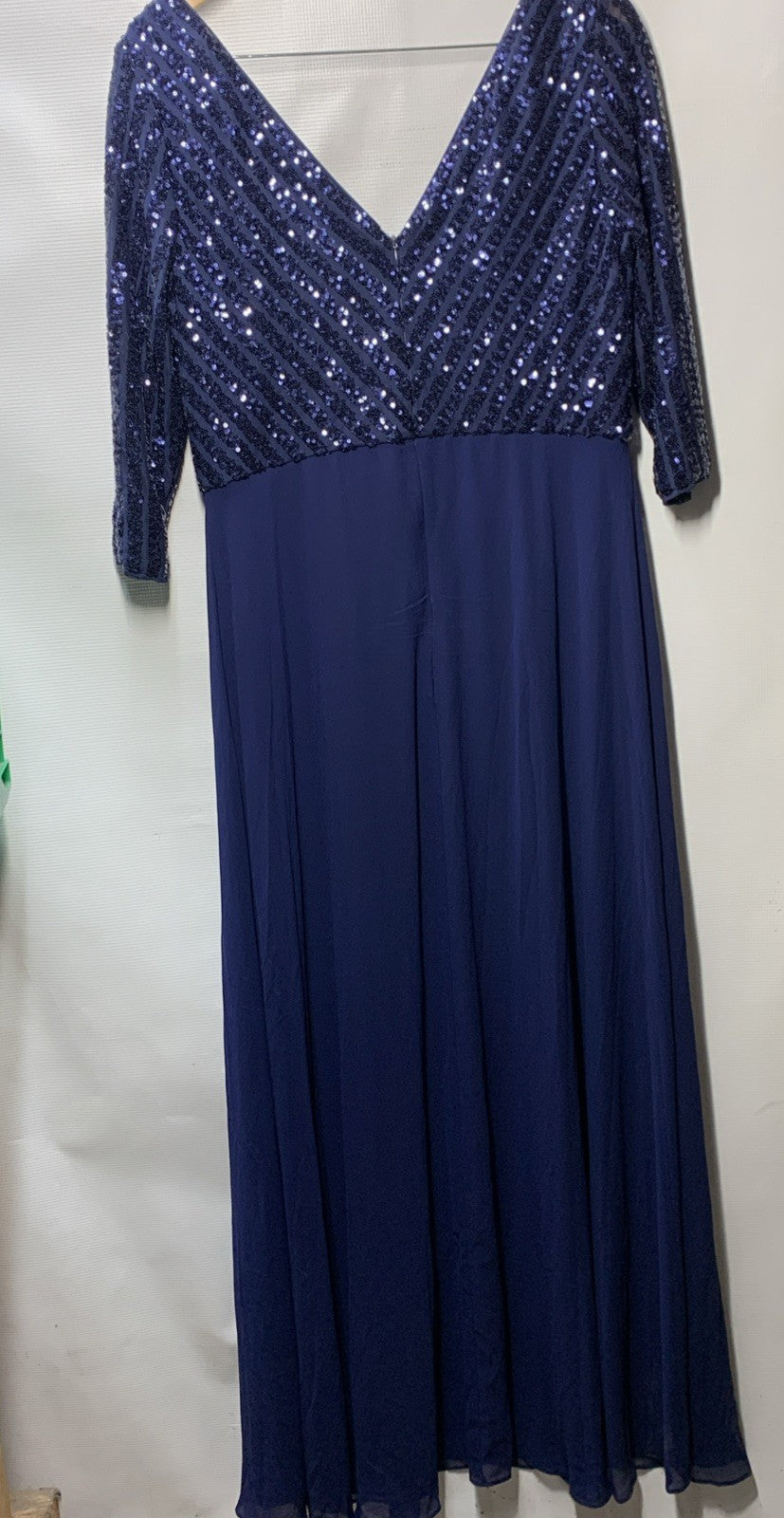 Ever-Pretty Women Elegant V-Neck Long Sleeve Sequin Party Cocktail Dress Size 16