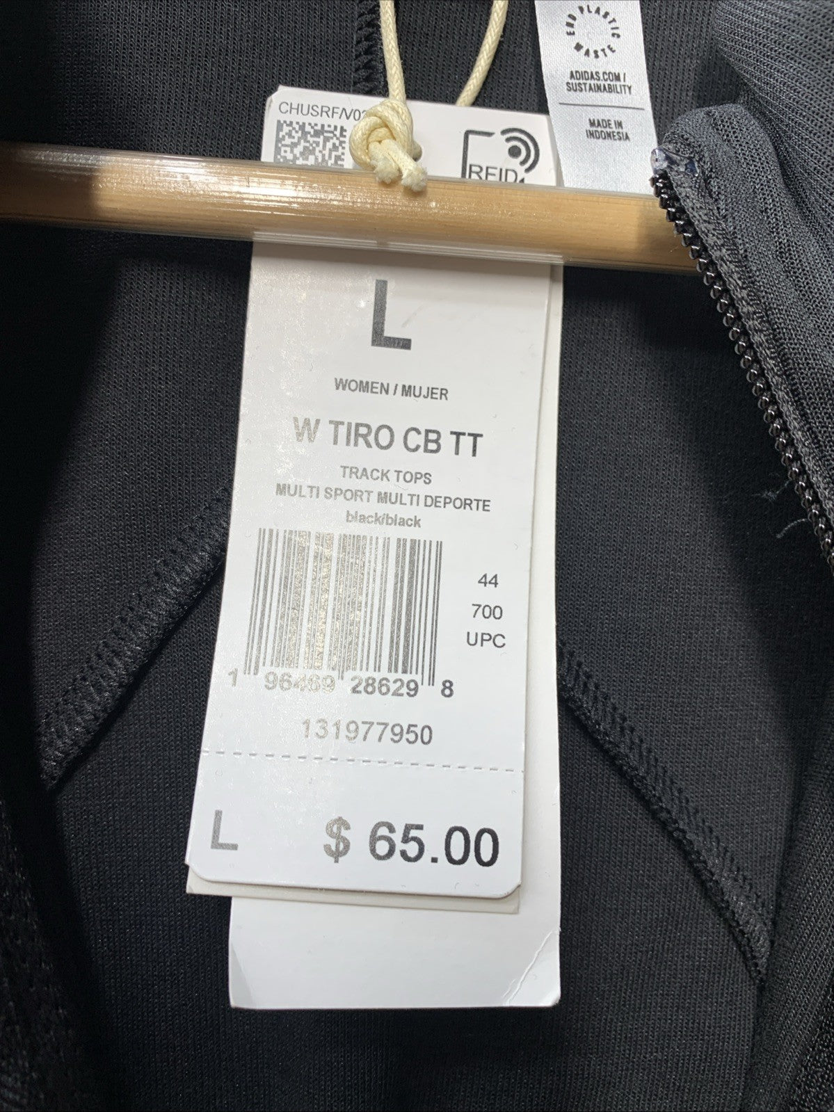 adidas Women's Tiro Colorblock Track Top Size L Long Sleeve Black 131977950