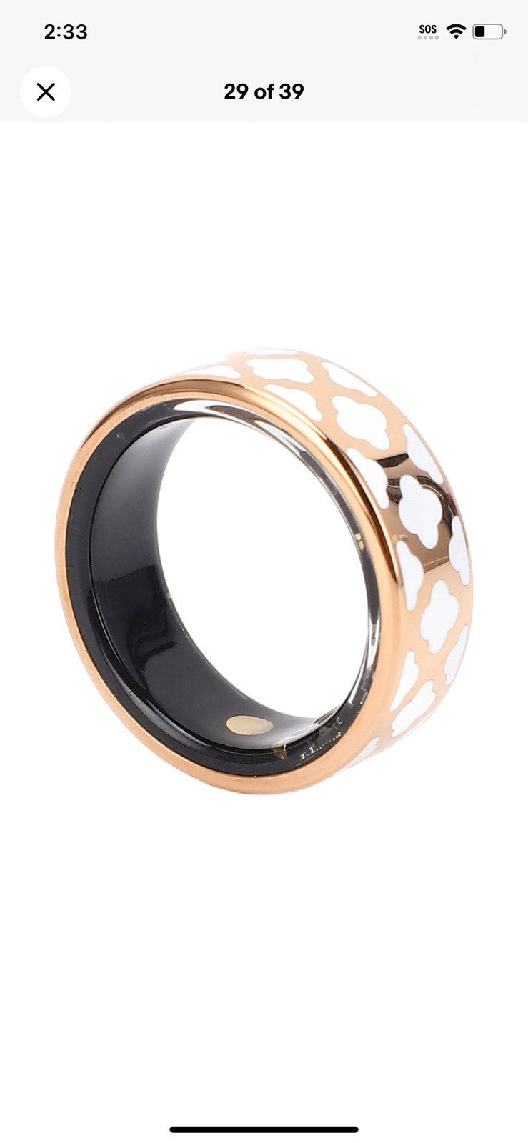 Hot Smart Ring Health Tracker For Exercise Monitoring Sport Modes Stain Size 10