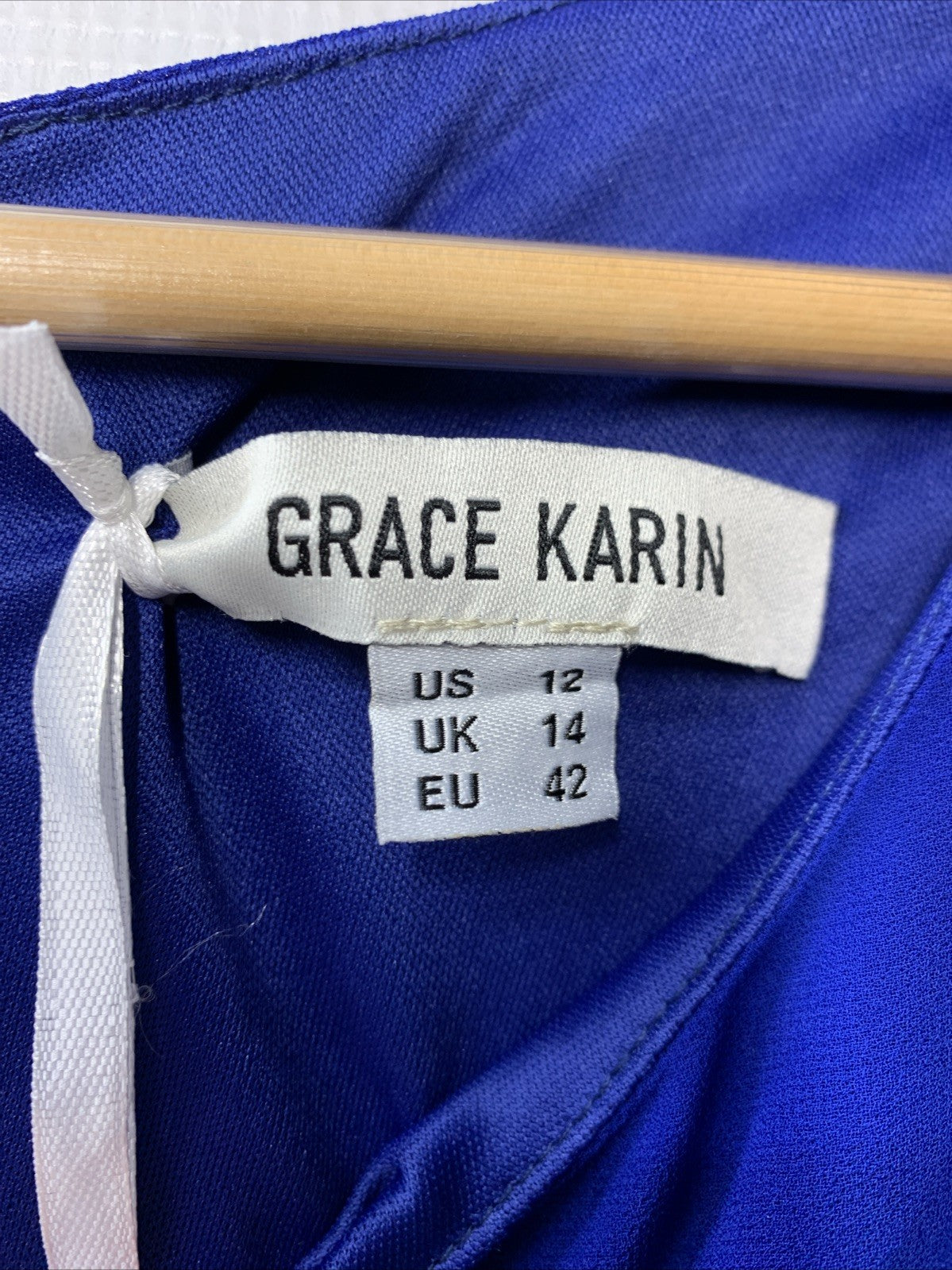 GRACE KARIN Womens Chiffon Flutter Sleeve Party Cocktail Dress Size 12 Blue