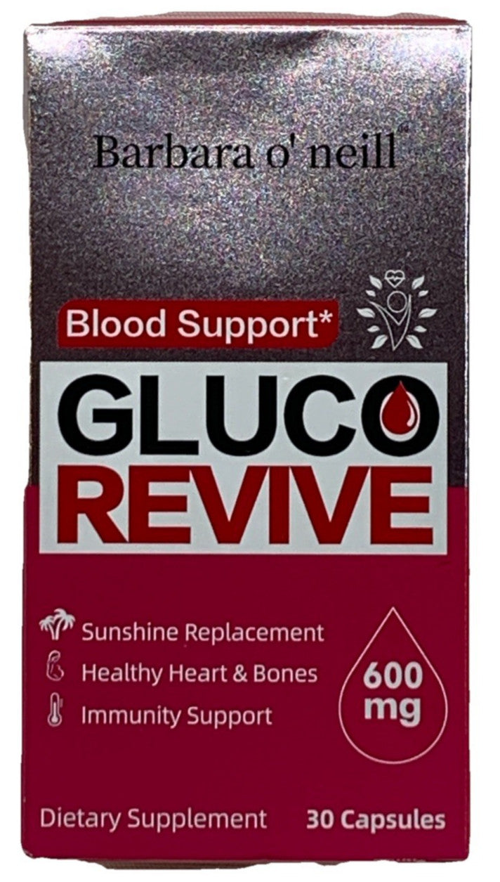 Gluco Revive Blood Support Supplement 600mg 30 Capsules Healthy Hearts & Bones