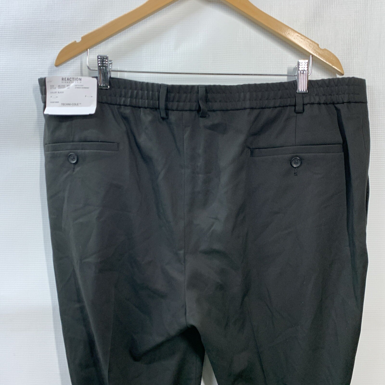 Kenneth Cole Reaction Techni-Cole Modern Flex Suit Long Pants Size 40x46 Black