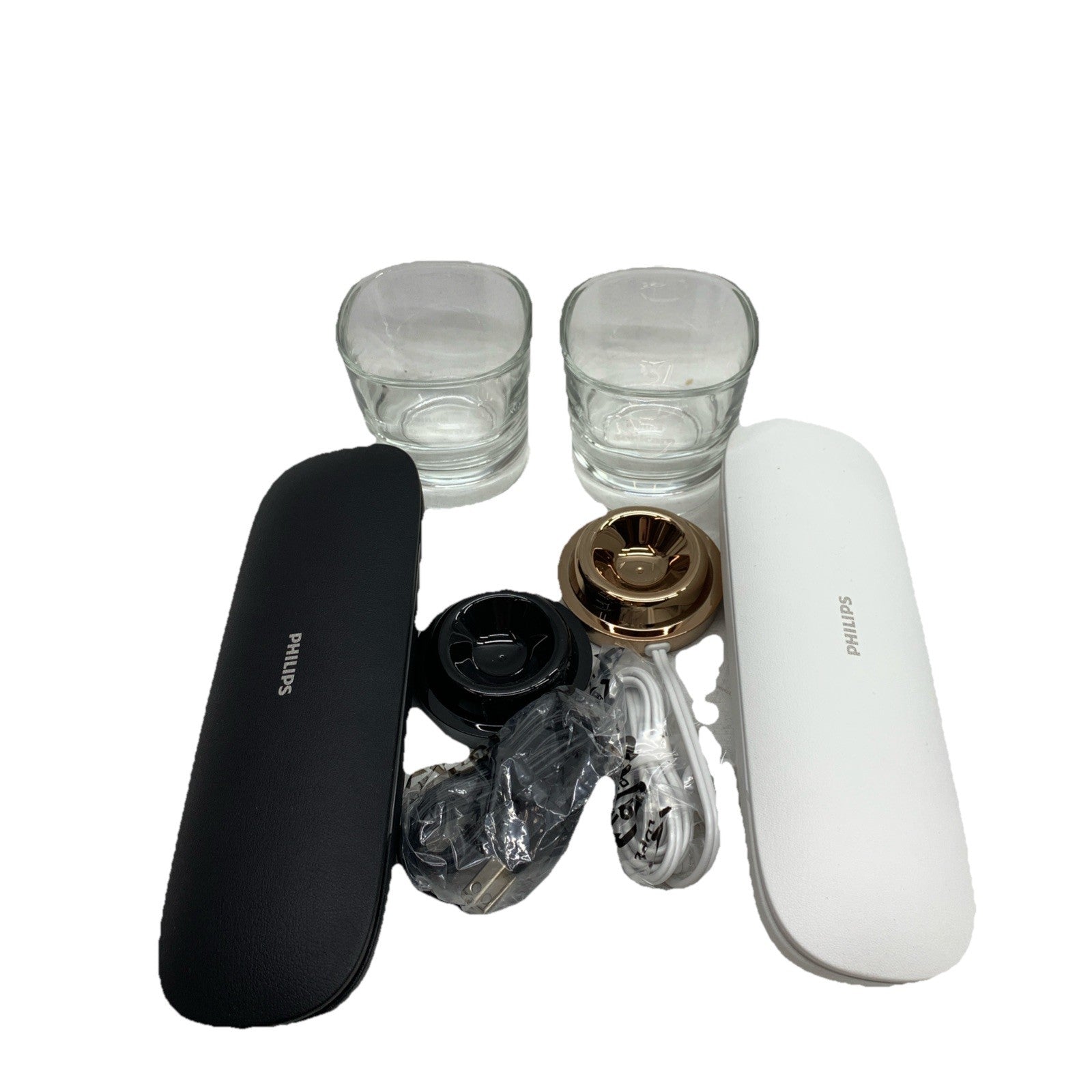 Philips Sonicare Diamond Clean Glass Cup RG/Black Charging Base Charging Case