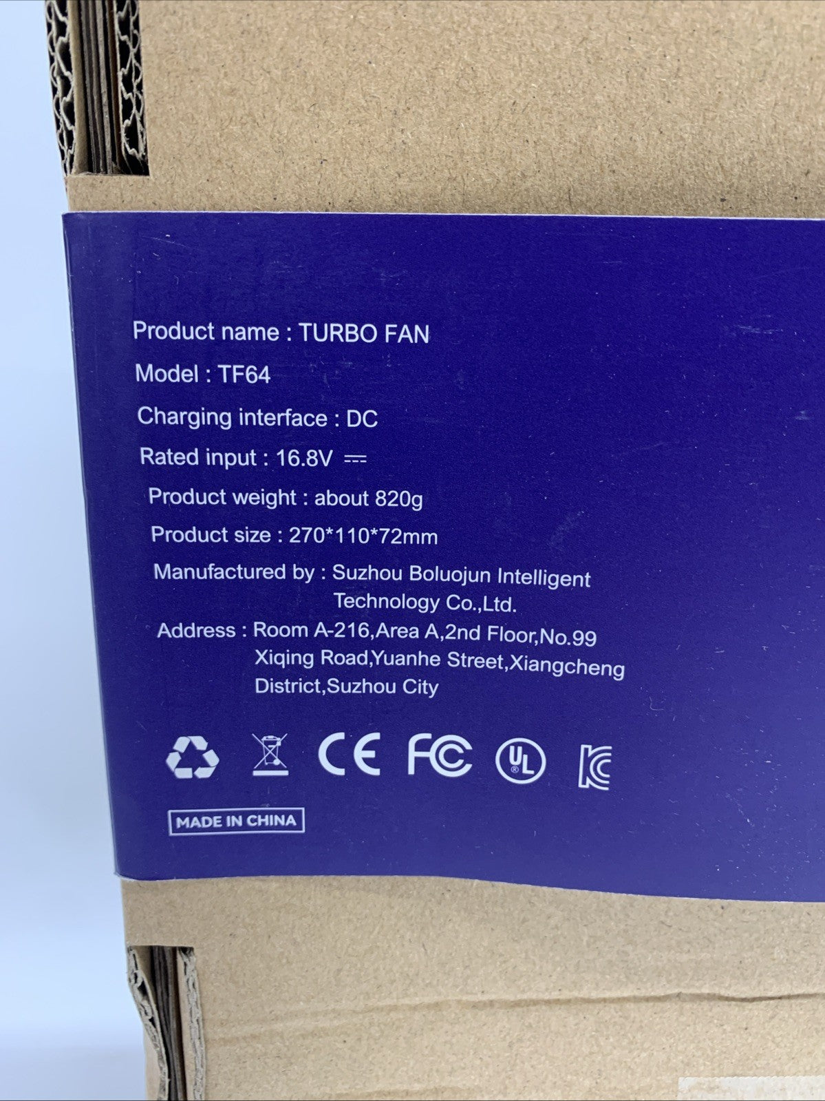 Oversize Turbo Dryer Blower TF64 for Car Thrust up to 3.5LB Maximum Power 750W