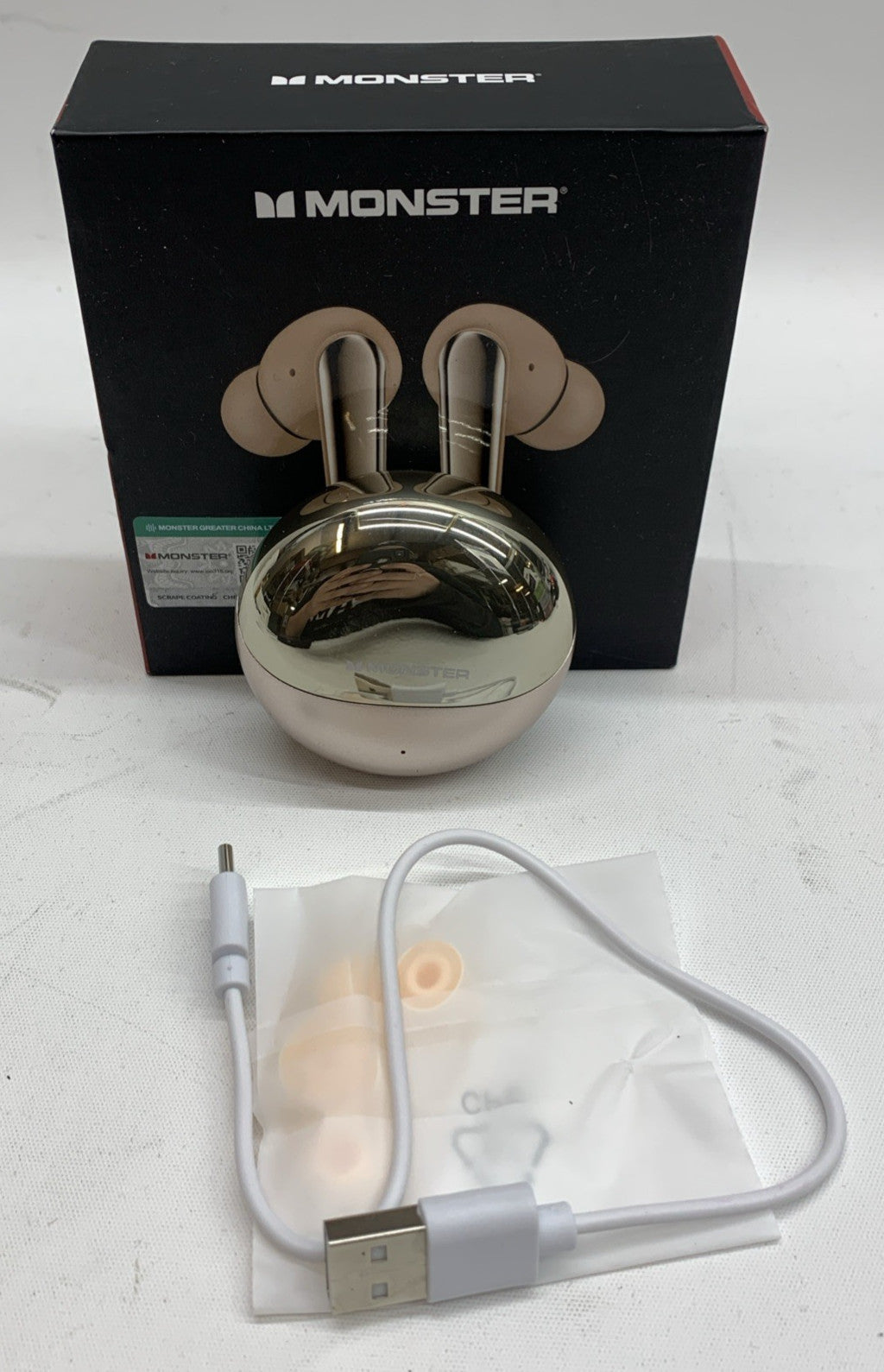 Monster N-Lite 203 AirLinks Wireless Earbuds In-Ear Headphones PEACH Earphone