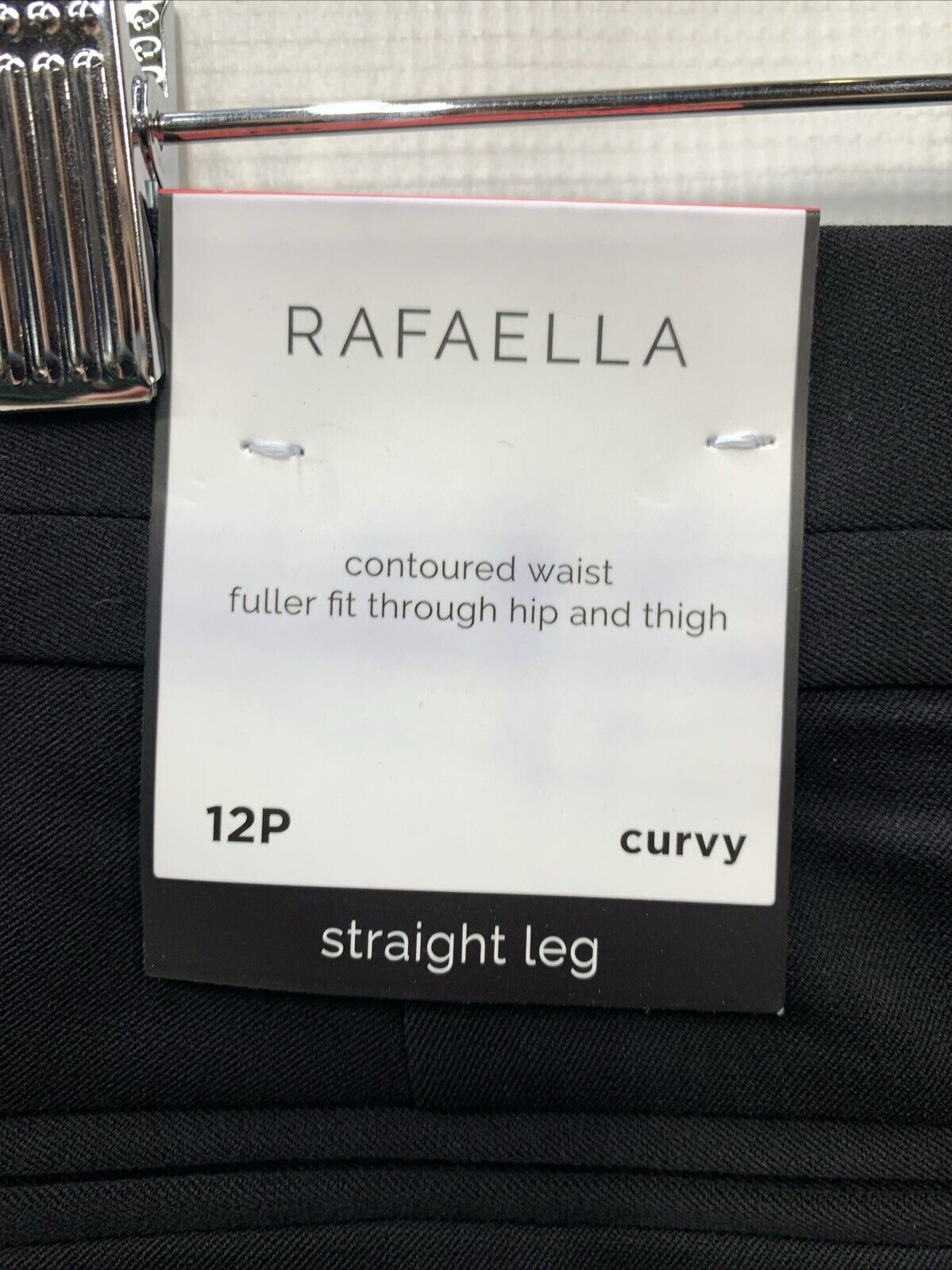 Rafaella Womens Petite Flat Front Black Dress Stretch Pants PRBS6339 Size 12p