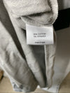 Norma Kamali 3/4 Sleeve Tailored Terry Side Slit Dress Size XS/34 Light Gray