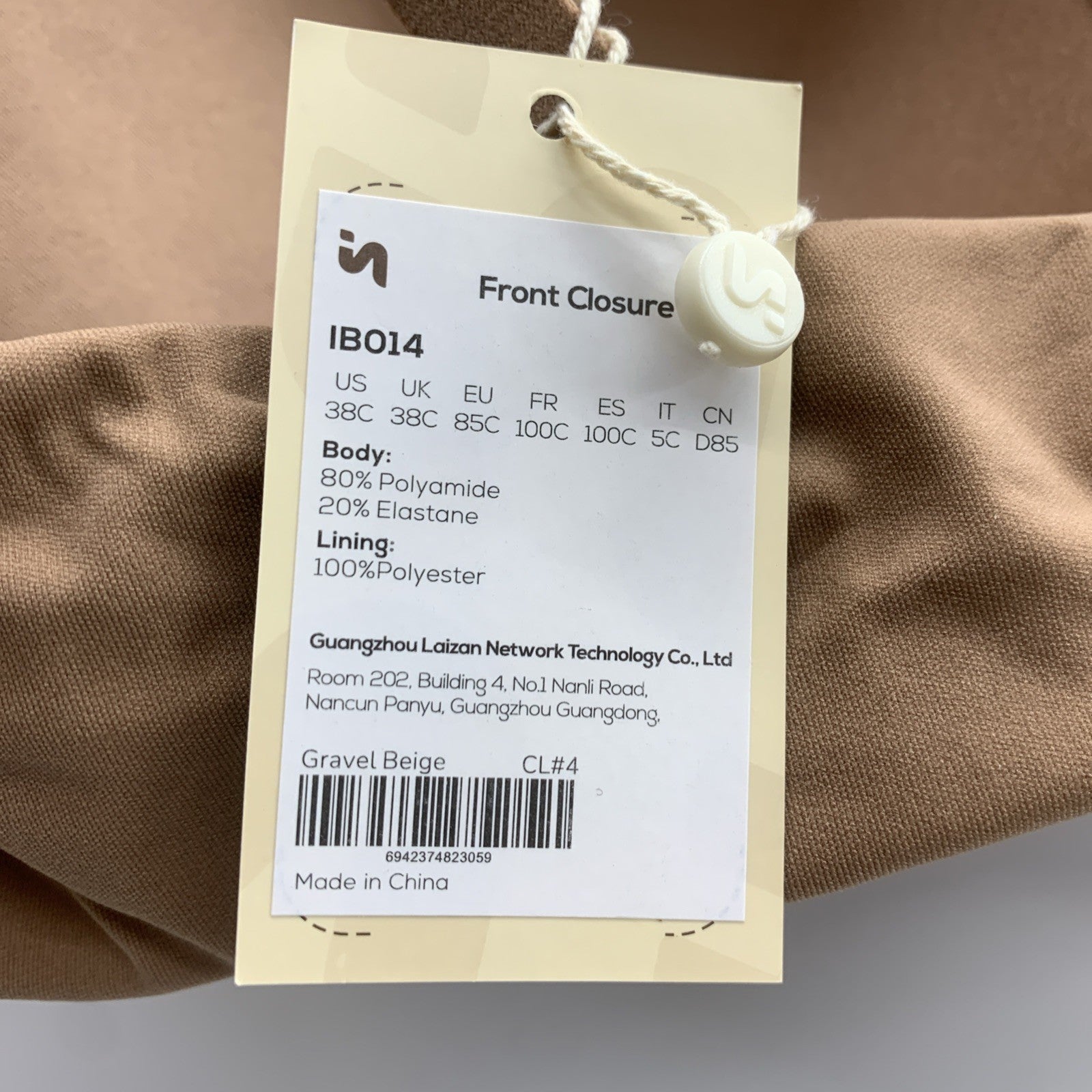 INLYRIC Women's Push Up Bra Front Closure Bras Supportive T-shirt Demi 38C Beige