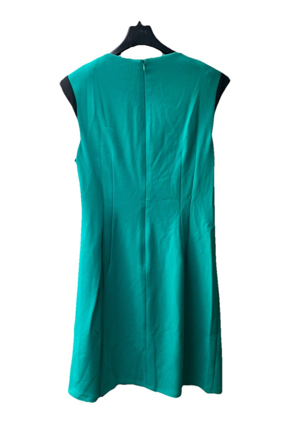 Donna Morgan Womens Teal Green Extended Shoulder Cap Sleeve Sheath Dress Size 12