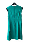 Donna Morgan Womens Teal Green Extended Shoulder Cap Sleeve Sheath Dress Size 12