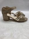 Touch Up Foster Womens' Heeled Sandals Gold 4679W Size 9W Hook & Loop Open Toe