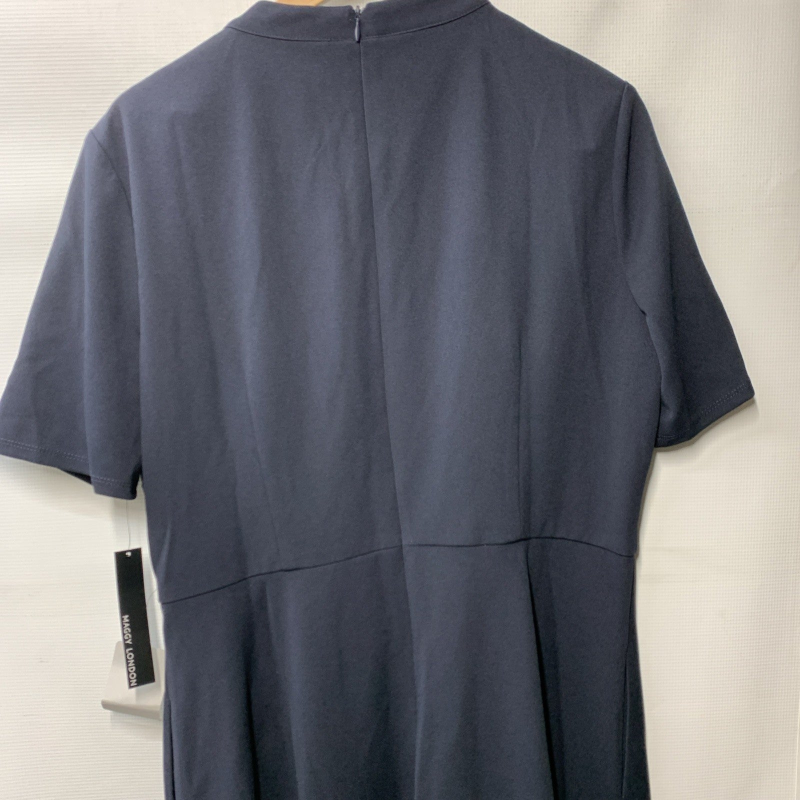 Maggy London Pleated Short Sleeve G5382M Midi 16 Dress Cocktail Party Formal