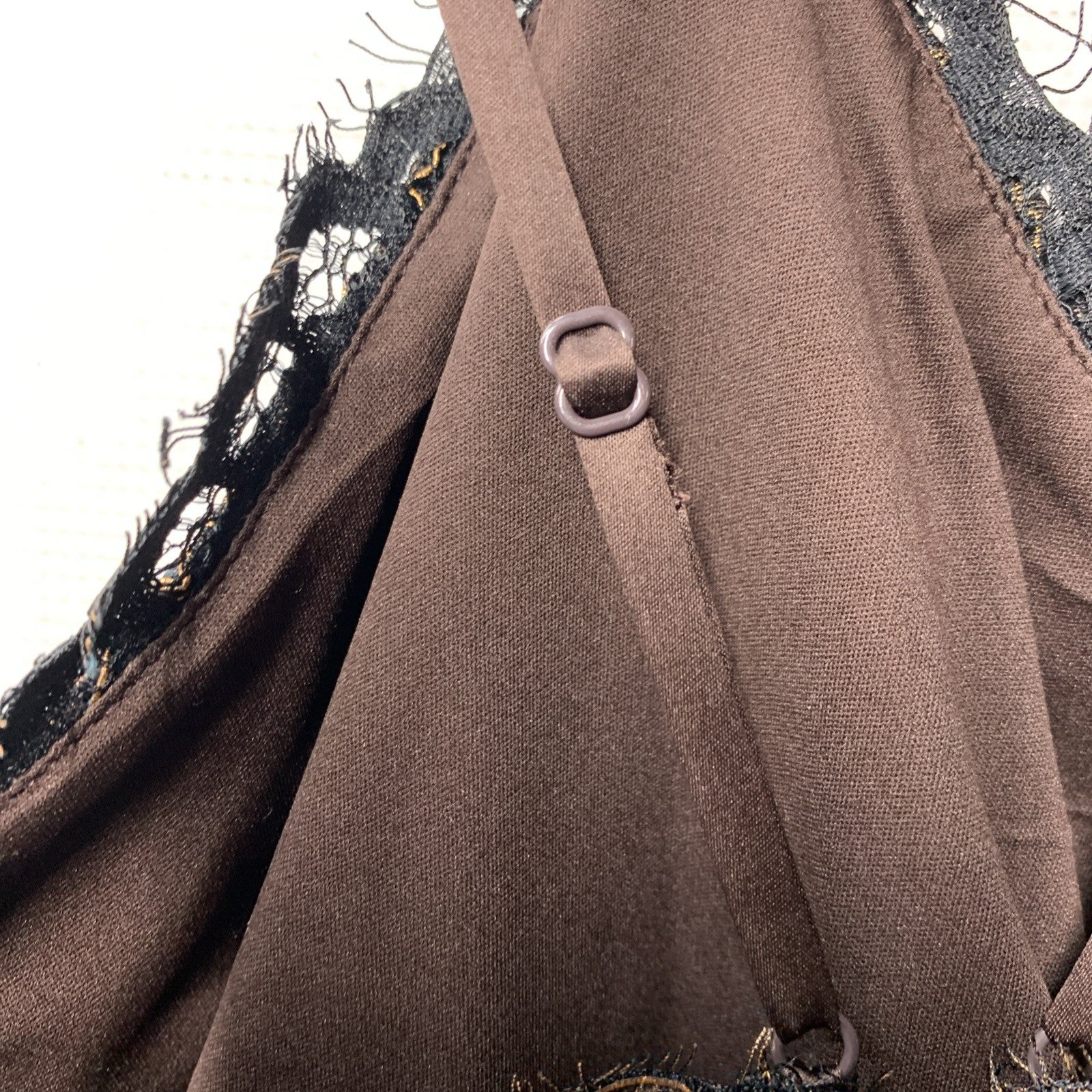 Adrianna Papell Size 18 Bronze Foil Lace Sheath Party Cocktail Dress Sleeveless