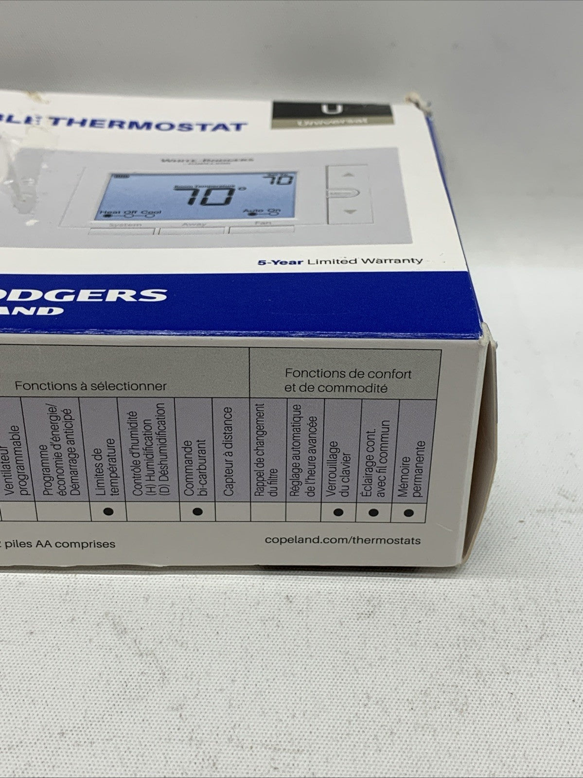 White-Rodgers Emerson 1F85U-22NP Non-Programmable Thermostat 80 Series - White