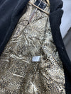 Jessica Simpson Women Winter Coat Sherpa Full Length Single Breast Size M Black