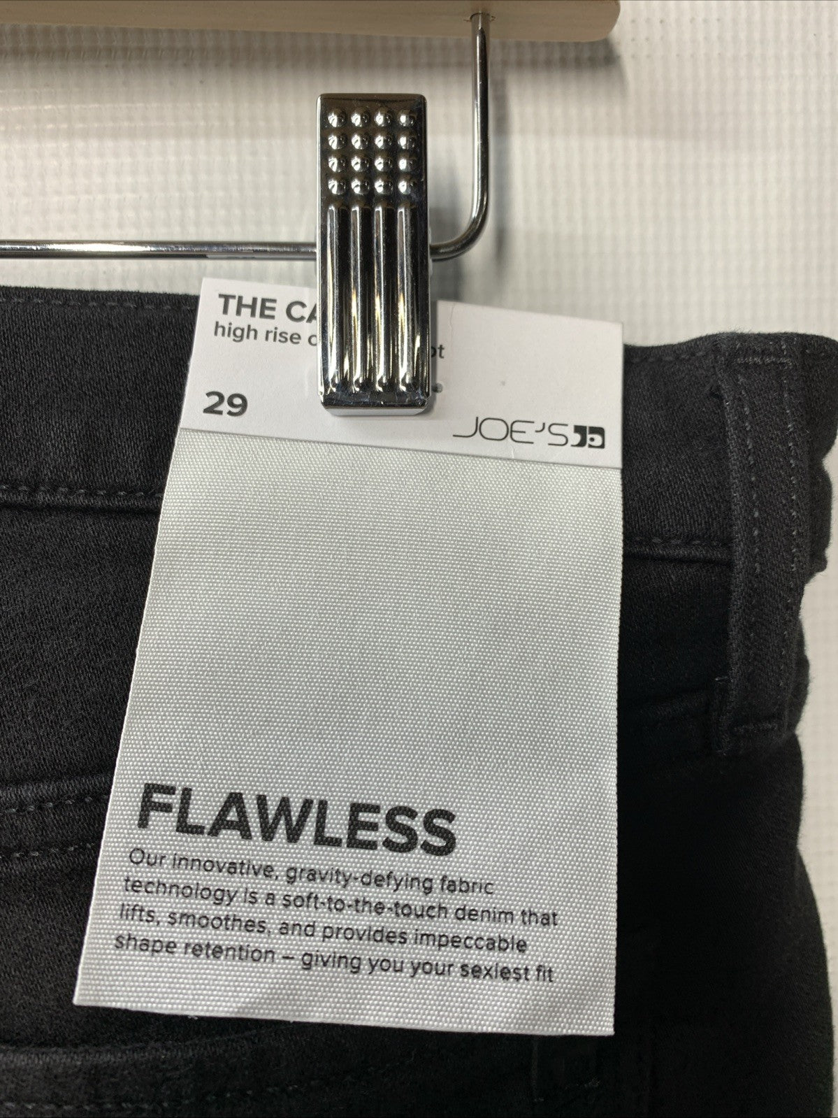 Joe's Jeans Women's The Callie Boot W/Raw Hem Size 29 Black Belt-loop DP2BLK5217