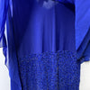 J Kara JKARA Women's Caplet Short Cocktail Beaded Sequins Blue Dress Size 12