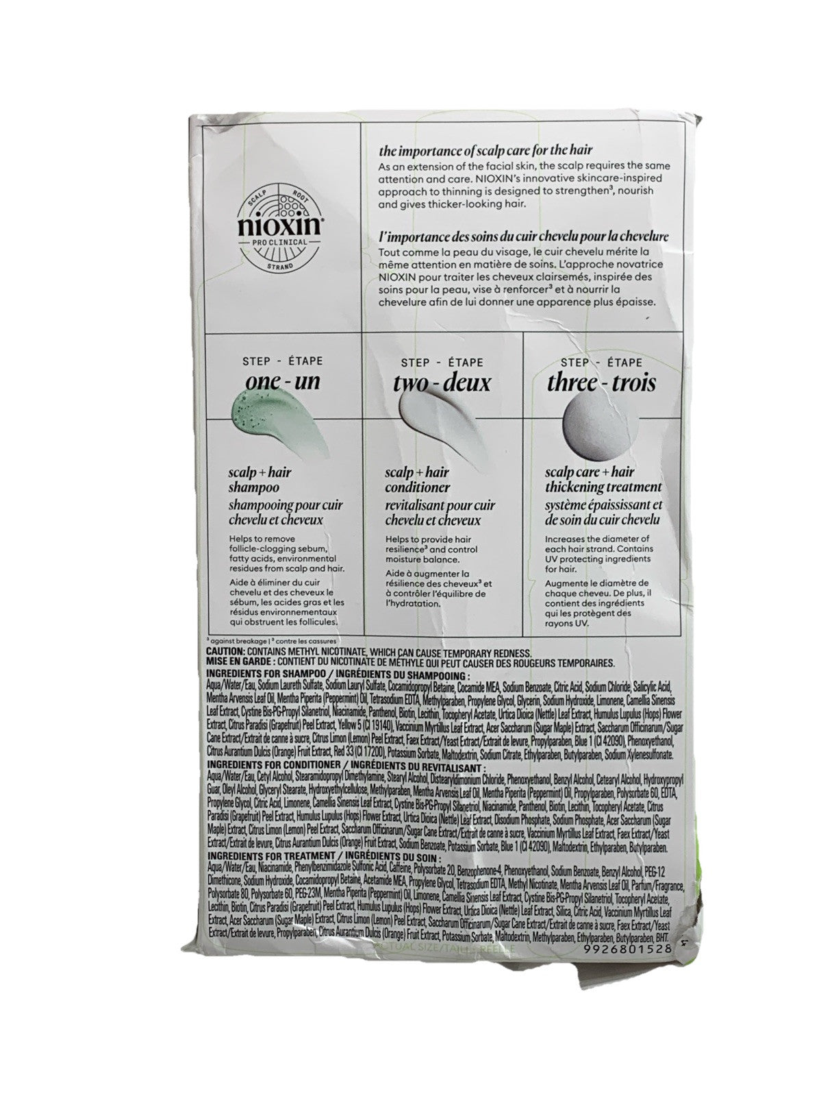 Nioxin System 2 Hair Thickening Natural & Untreated Hair Shampoo & Conditioner