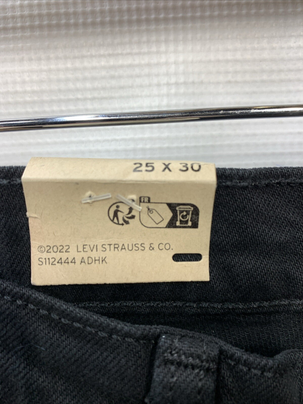 Levi's Women's 501 Original Fit Jeans Long Pants Size 25x30 Black High Rise