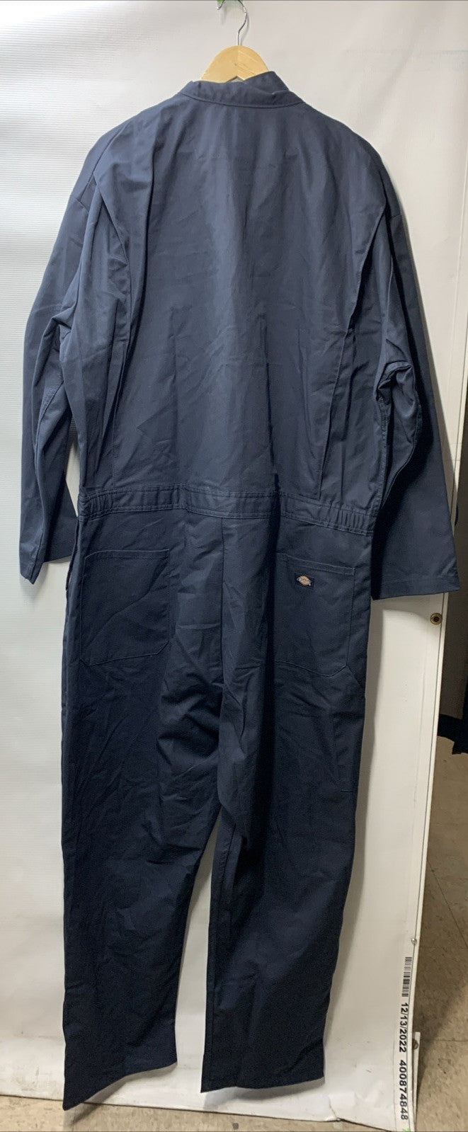 Dickies Men's Basic Blended Coverall Big-Tall 3XL R Navy Two-way Front Brass Zip