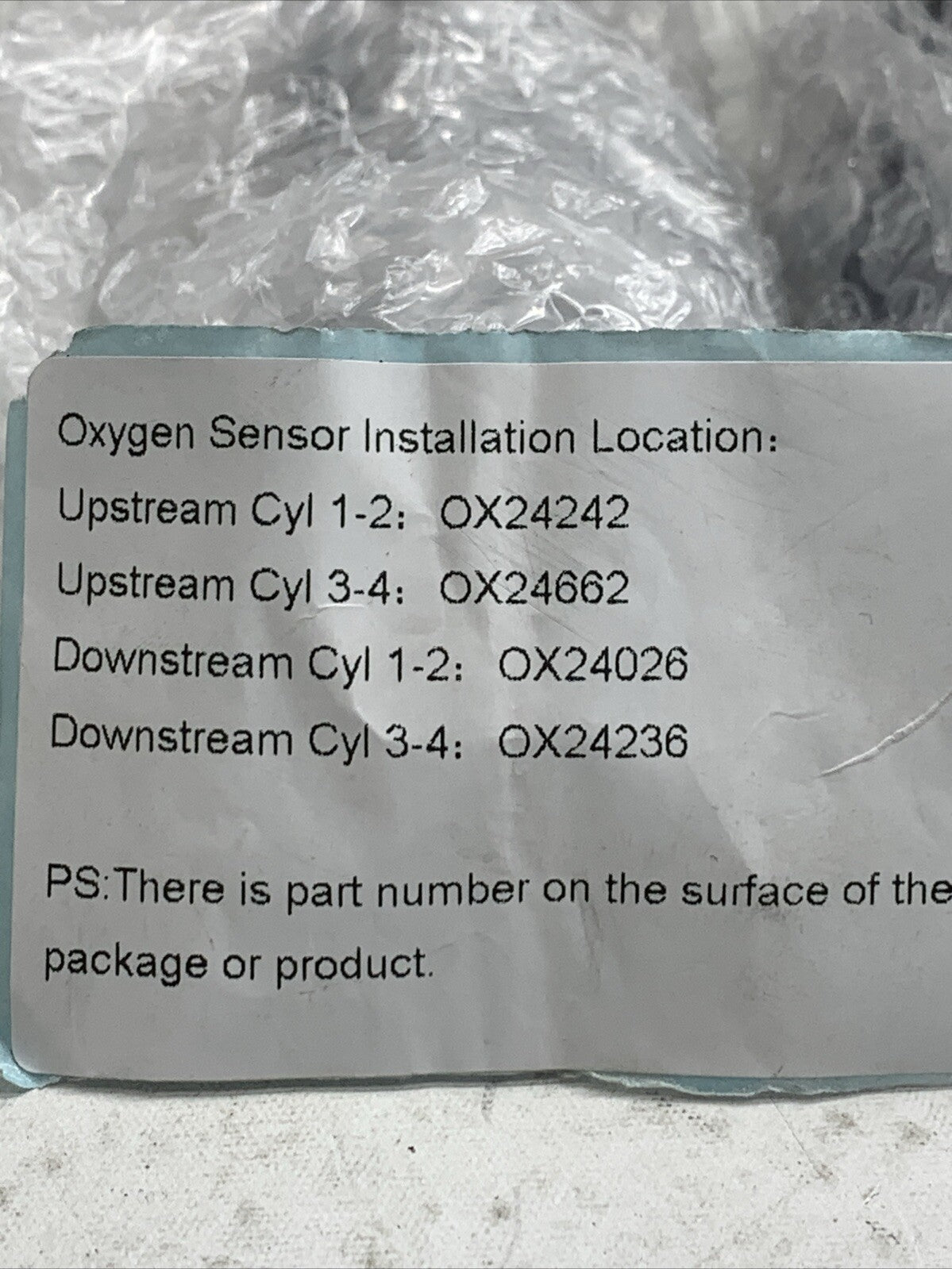 Sangyue Oxygen Sensor 0x24242 OX24662 0X24026 0X24236 Optimize Engine Performanc