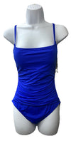 Sapphire Island Goddess La Blanca one-piece swimsuit in size 8, featuring a stylish design, perfect for women’s swimwear.