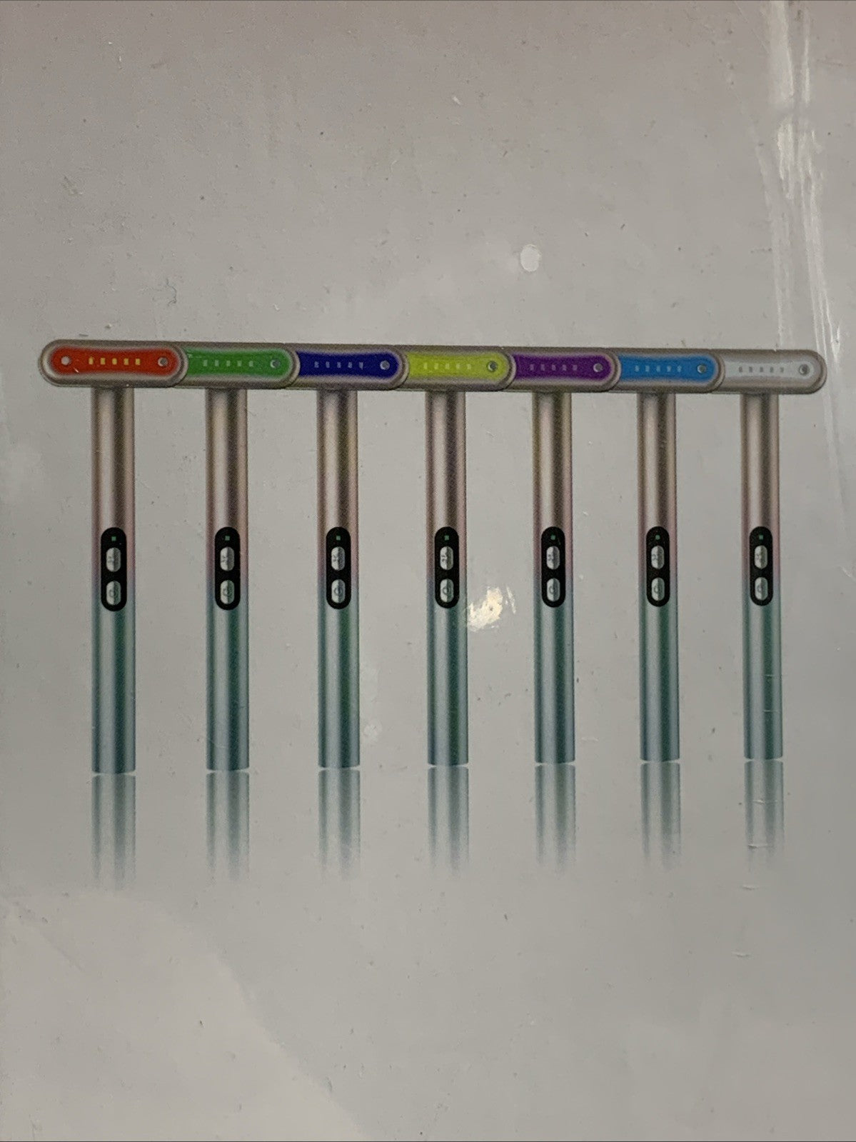 Fxtiaa Led-Face-Wand 7 in 1 LED Light Therapy Facial Red/Blue Rejuvenation Tool