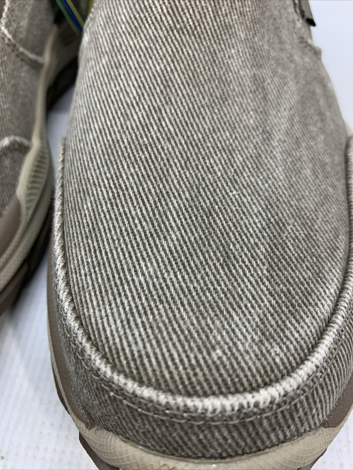 Skechers Respected-Fallston Slip-Ons Men's Size 8.5 Canvas Goodyear Grip Taupe