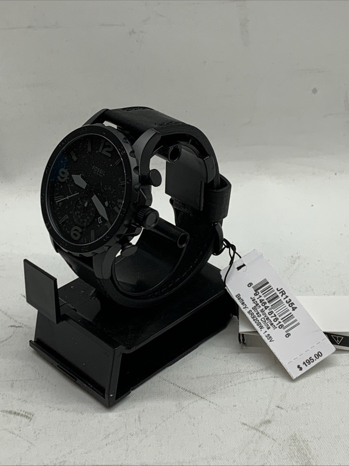 Fossil Chronograph Dial Quartz Men's Watch JR1354 Strap Stainless Steel Black