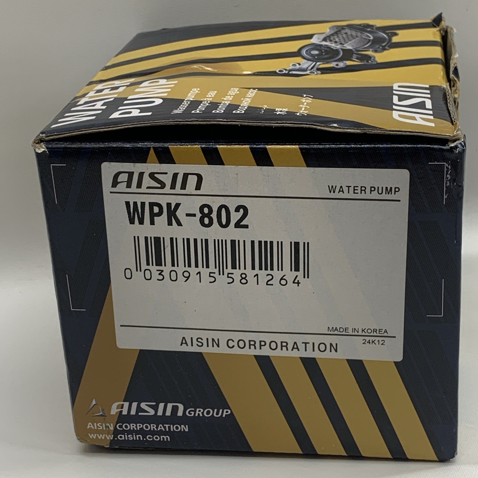 AISIN Engine Water Pump Assembly WPK-802 Standard-vol for Hyundai, for Kia, 2.0L