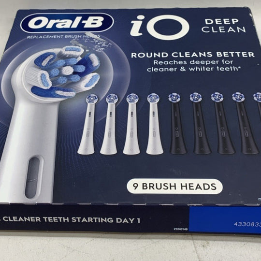 Oral-B iO Deep Clean Electric Toothbrush Replacement Toothbrush Head - 9 Pack