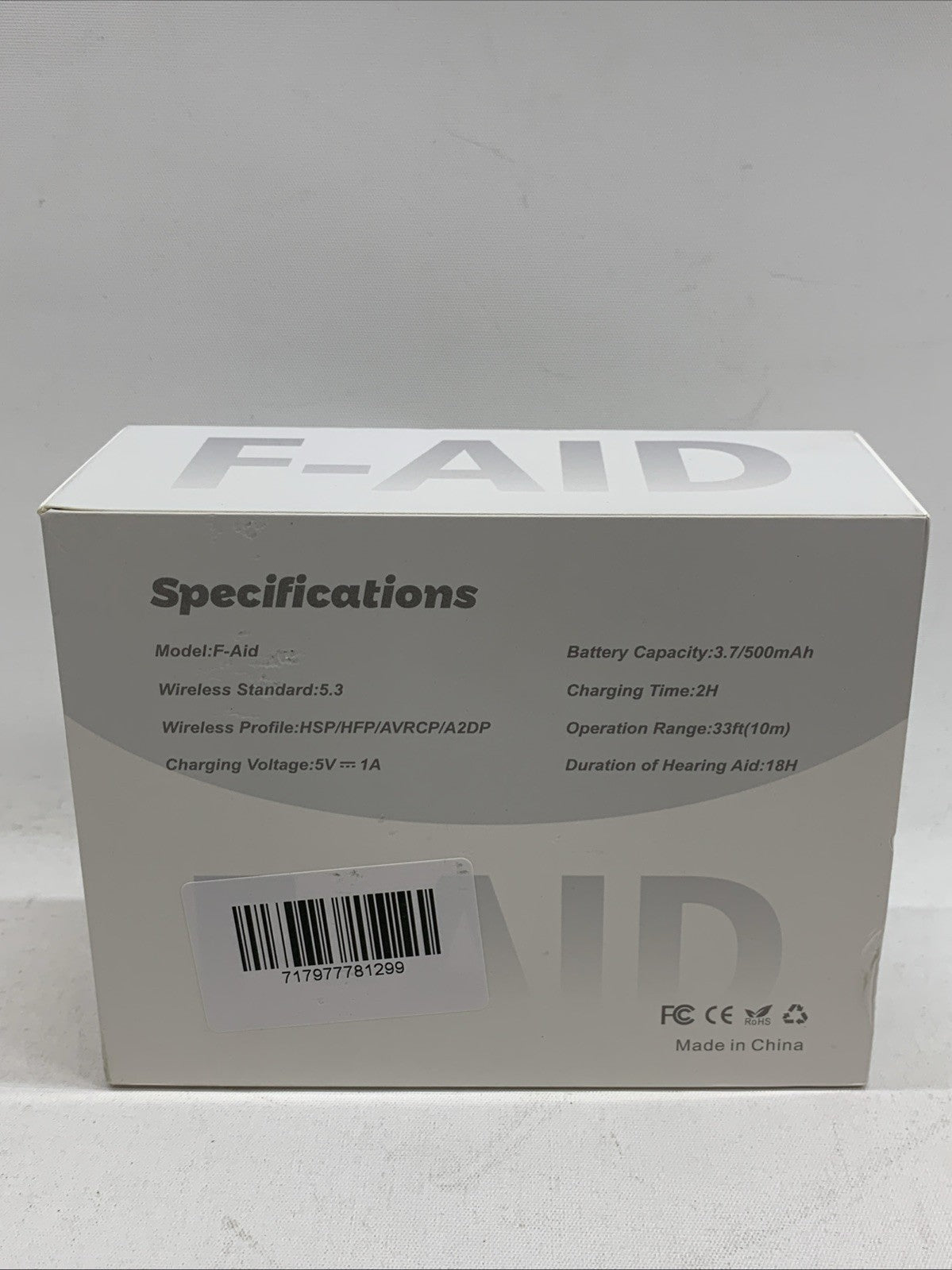 Royal Hearing F-AID Bluetooth Rechargeable Hearing Aid Clear Sound & Easy to Use