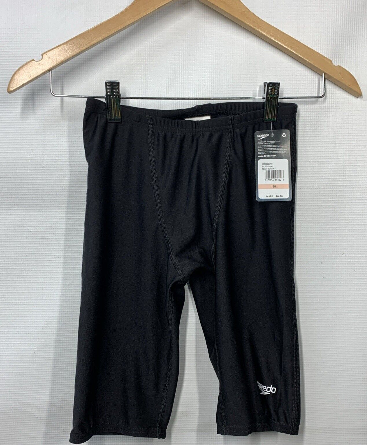 Speedo Men’s Black Jammer Swimsuit Short ProLT Size 28 Pull On Swimwear Bottom
