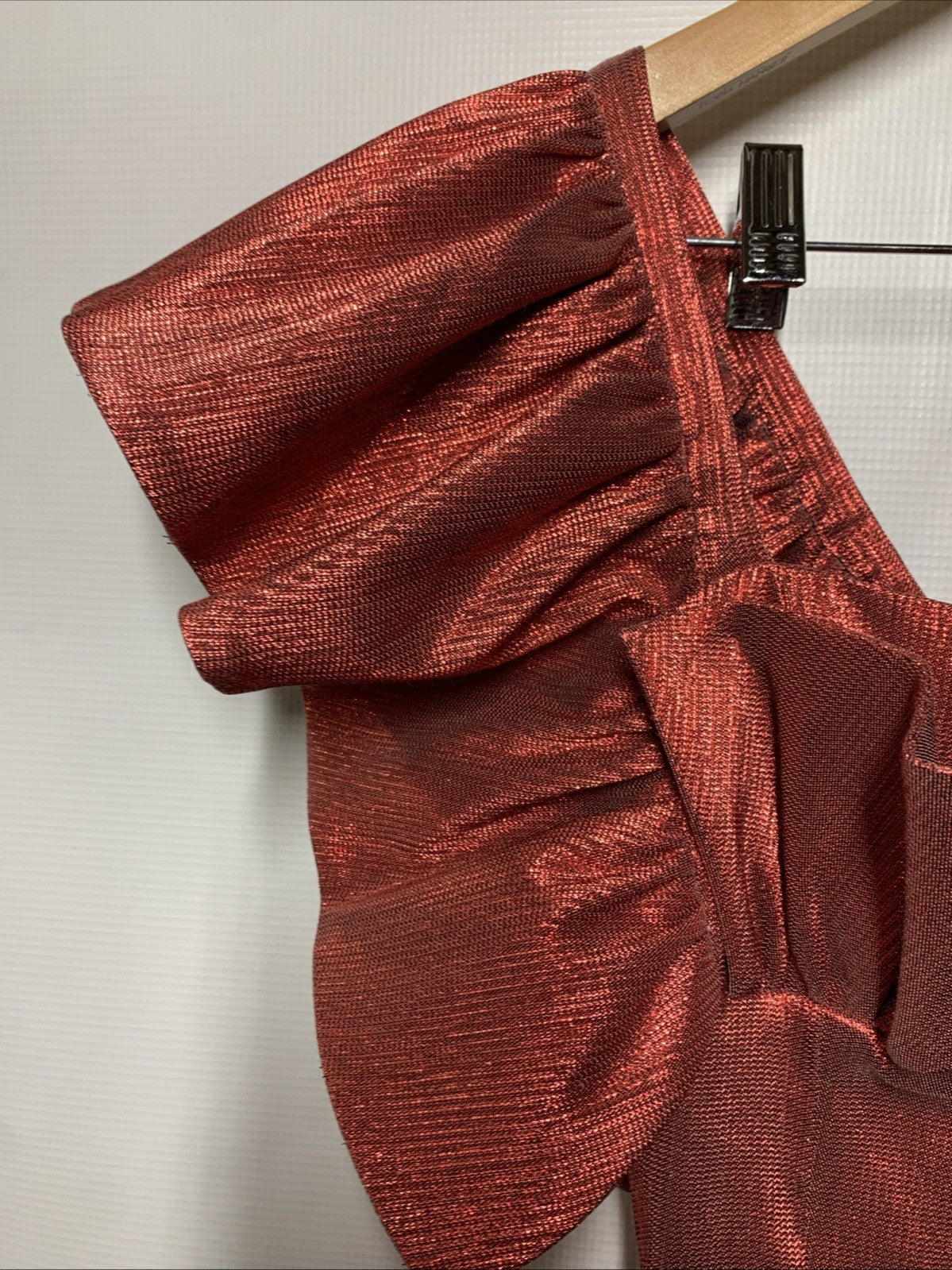 Black Halo Prince Gown Ruffle Sleeve Square Neck Formal Wedding Rose Glow Size 6