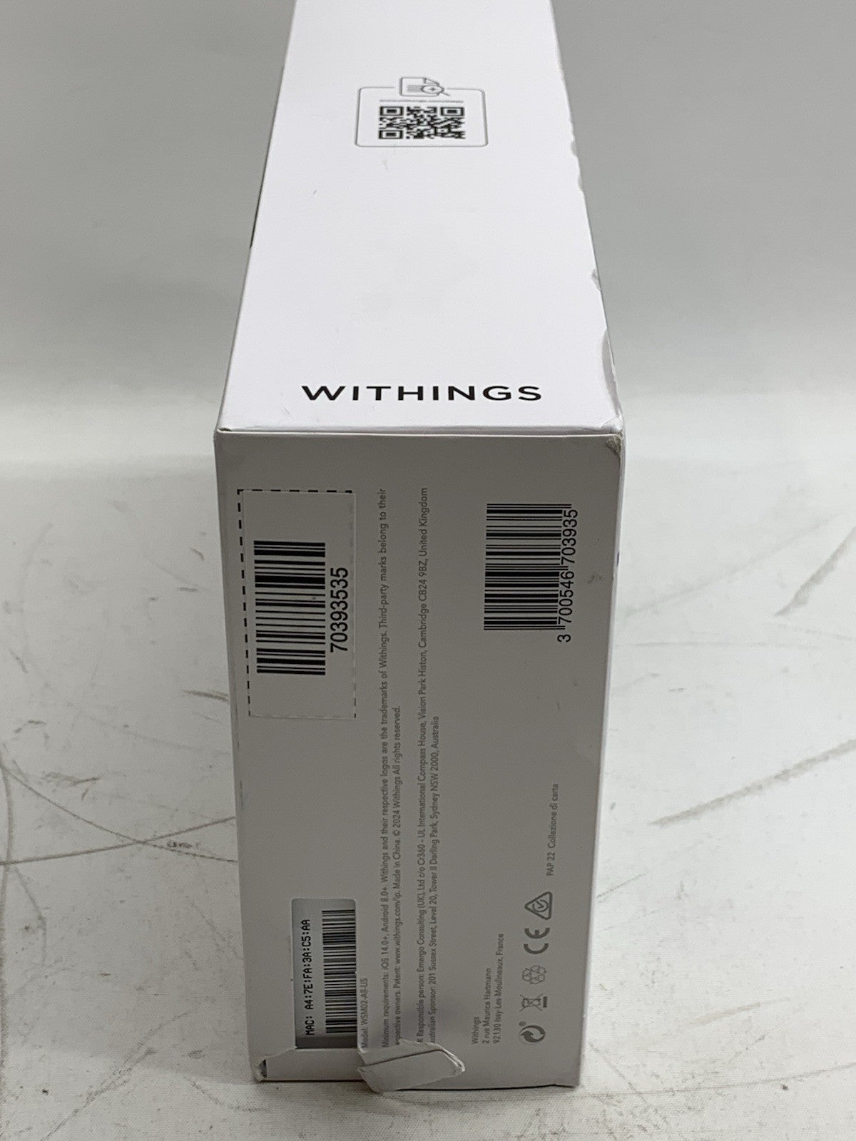 Withings Sleep Tracking Pad Under The Mattress WSM02-ALL-US Sleep Cycle Analysis