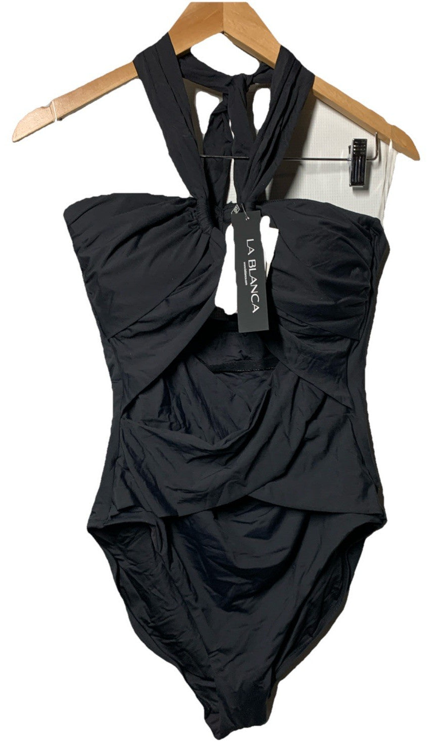 La Blanca Women's Island Goddess Convertible Swimsuit Black Size 14 Swimwear