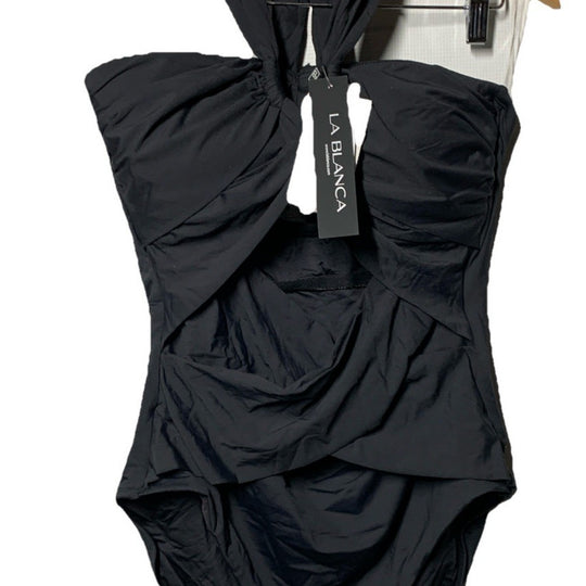 La Blanca Women's Island Goddess Convertible Swimsuit Black Size 14 Swimwear